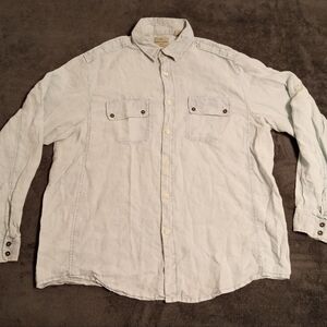 Tommy Bahama 100% linen long sleeve button up shirt
